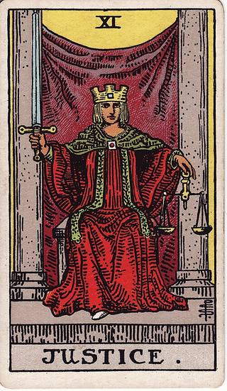 Justice tarot card